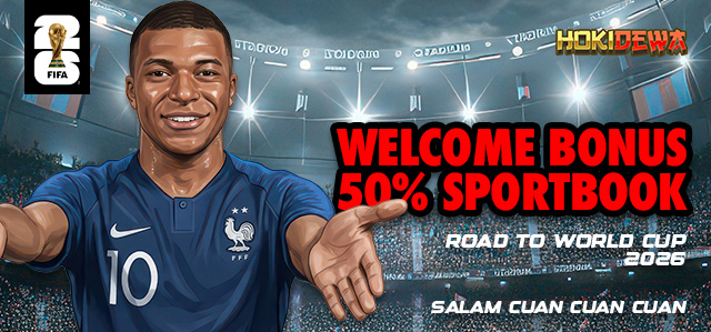 WELCOME BONUS 50% SPORTBOOK ROAD TO WORLD CUP 2026